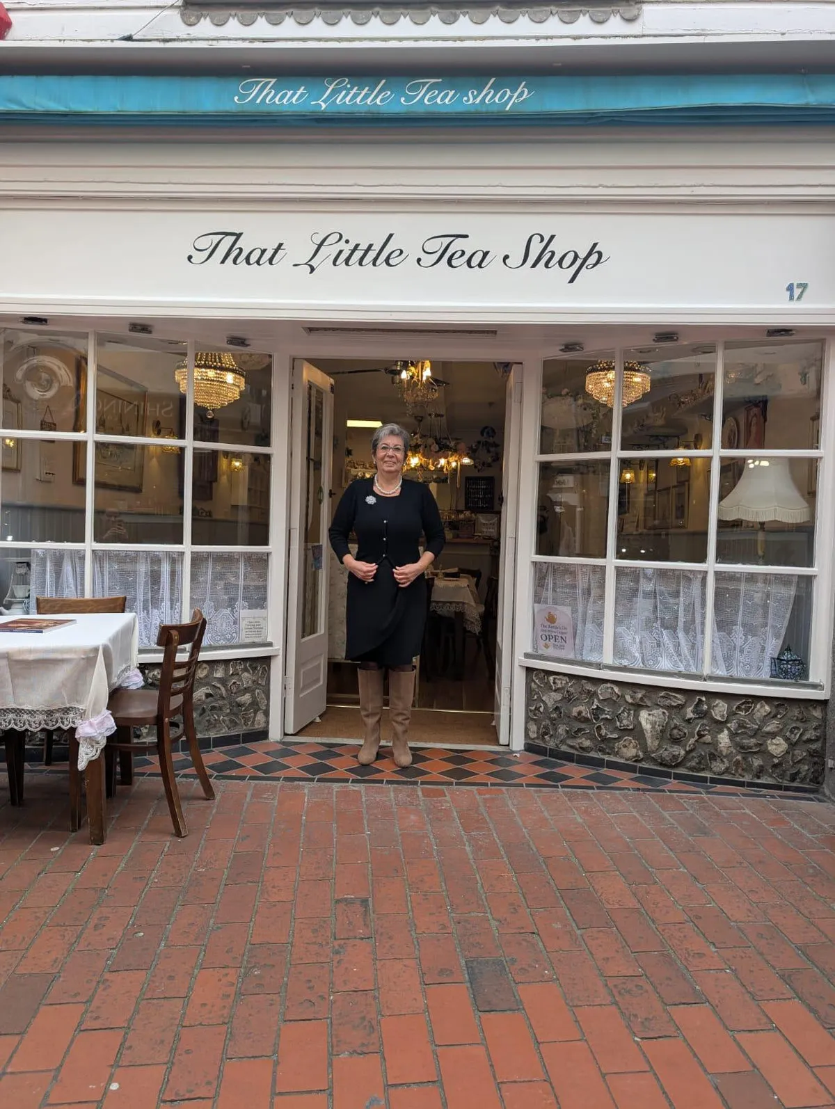Gulseli outside That Little Tea Shop